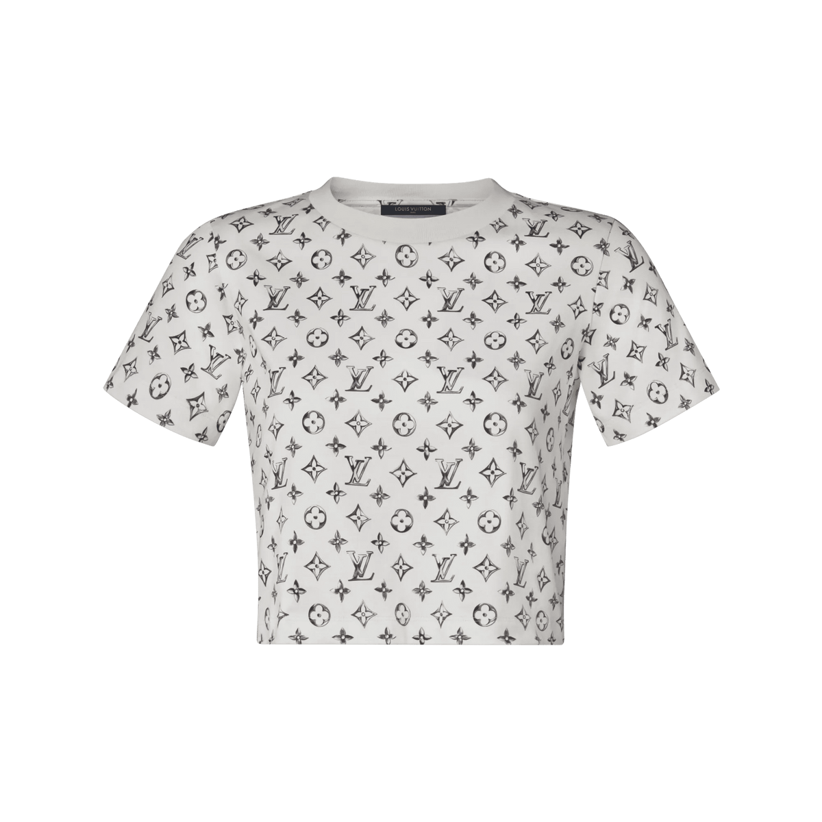 Women's Chrome Monogram Cotton Crop Top
