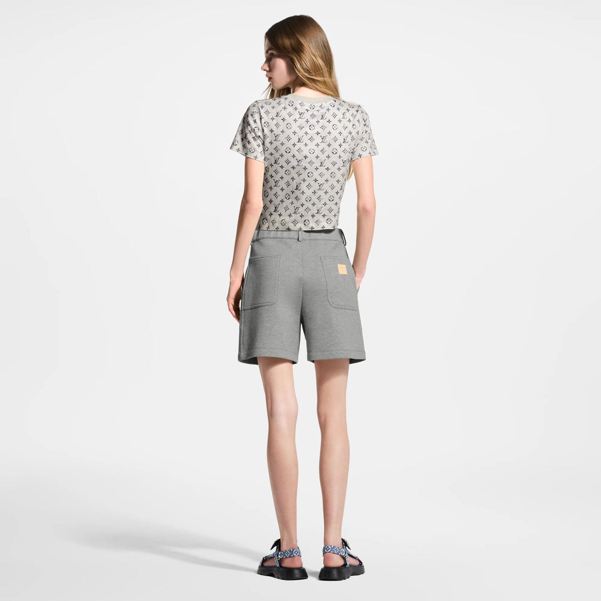 Women's Chrome Monogram Cotton Crop Top