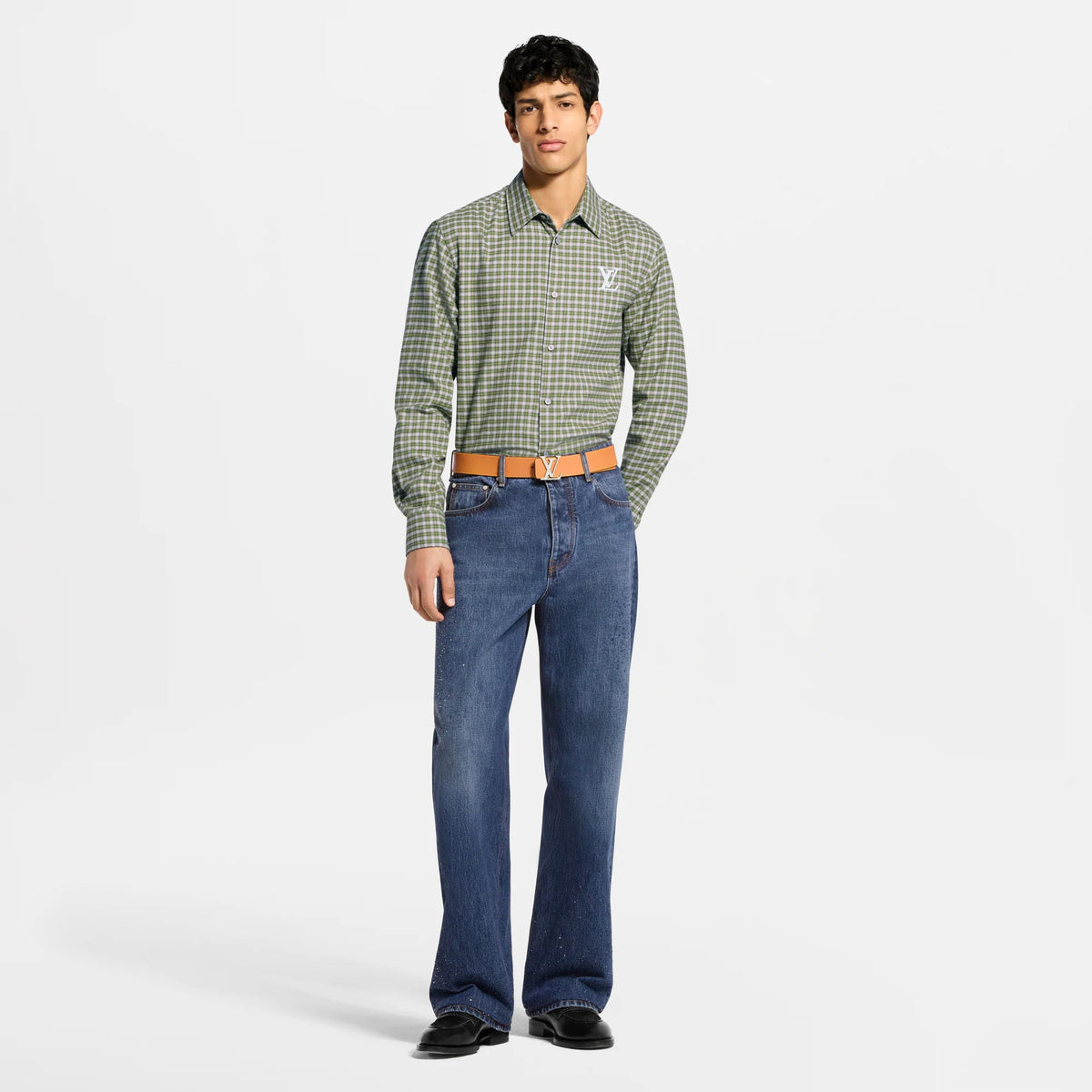 Men's Check Long-Sleeved Flannel Shirt