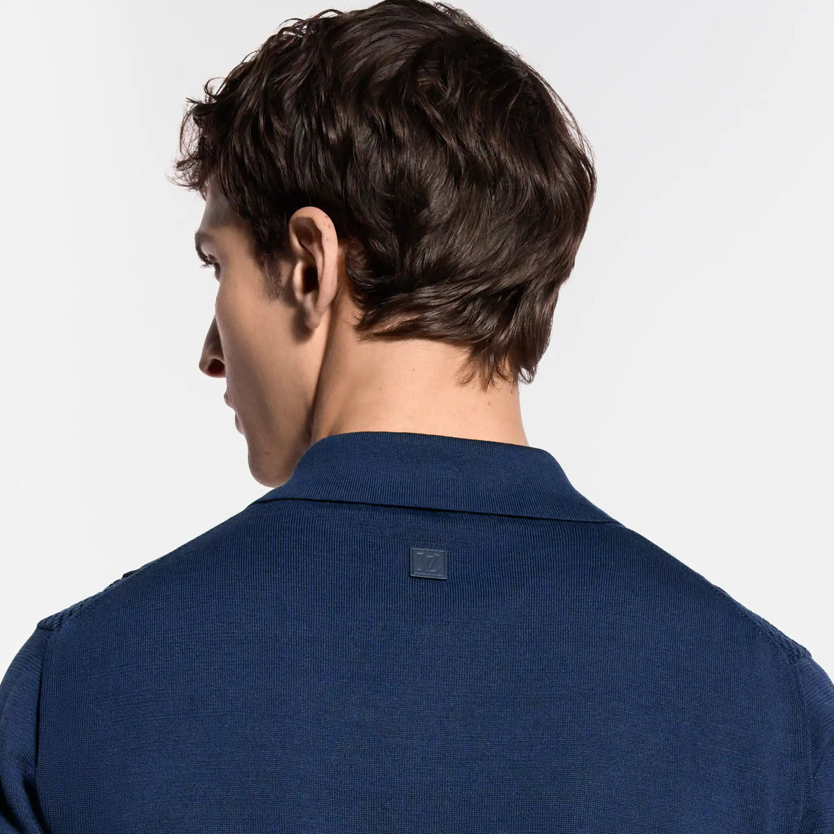 Men's Cotton-Silk Pointelle Polo Shirt