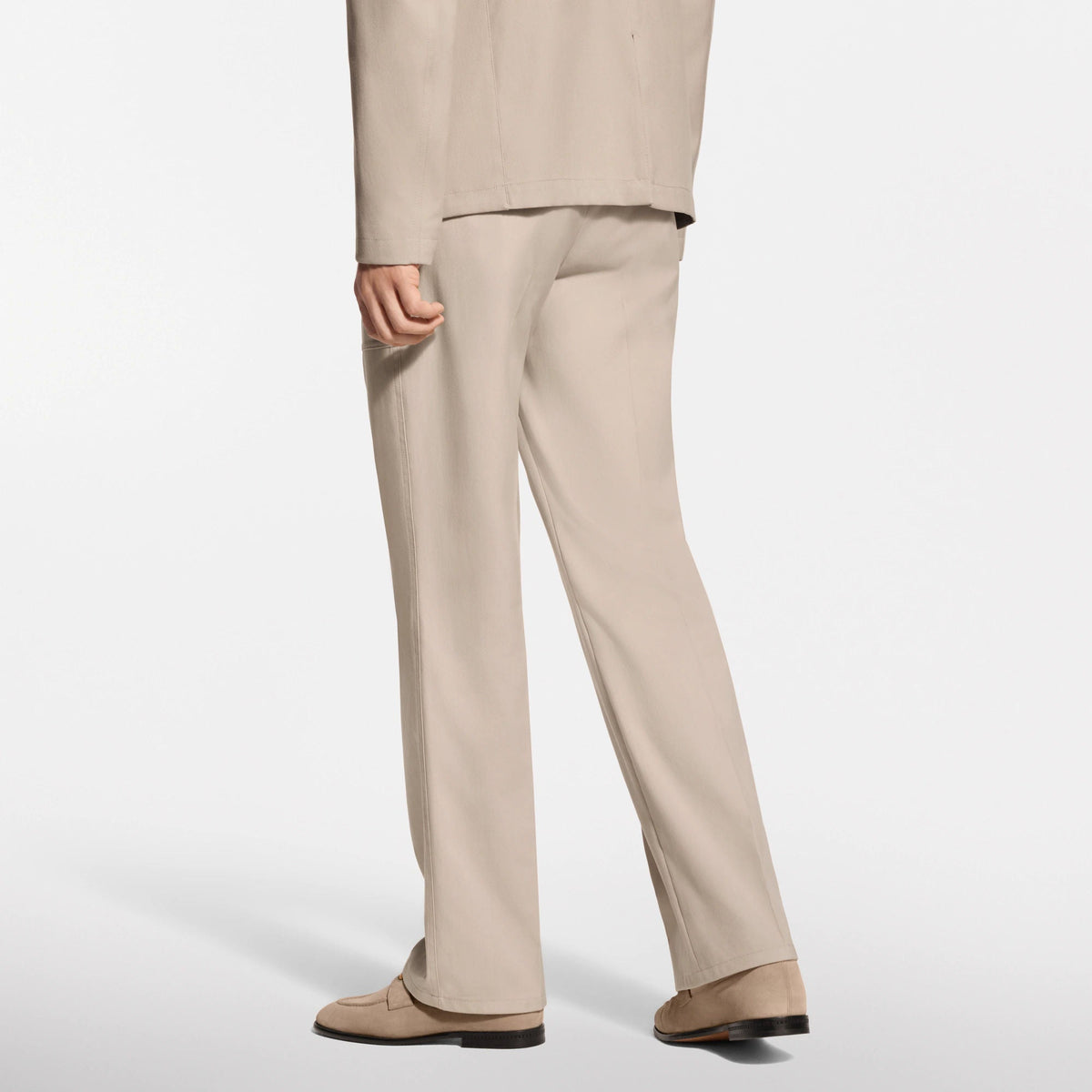 Men's Tailored Cotton Silk Workwear Pants