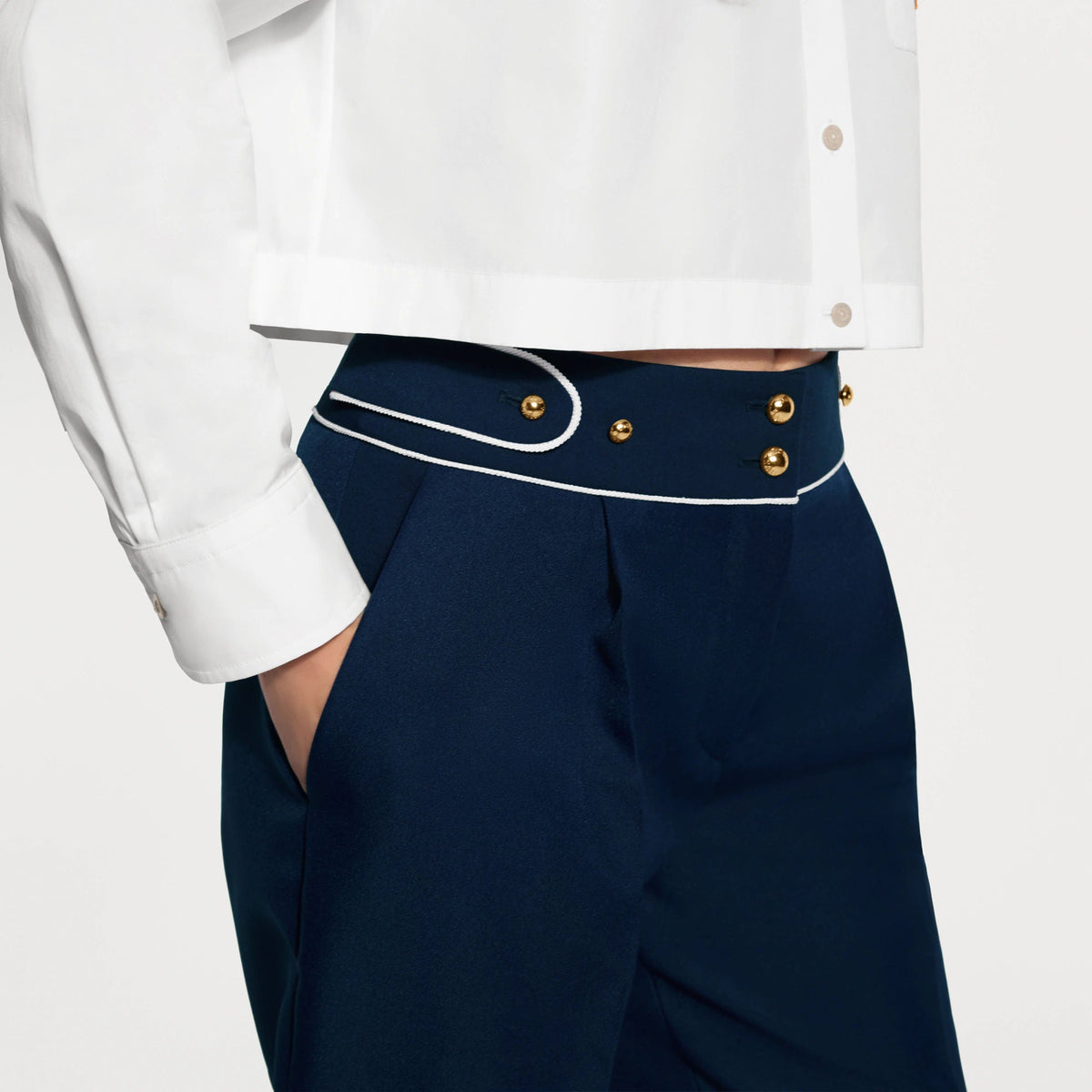 Women's Contrast Accent Tailored Pants