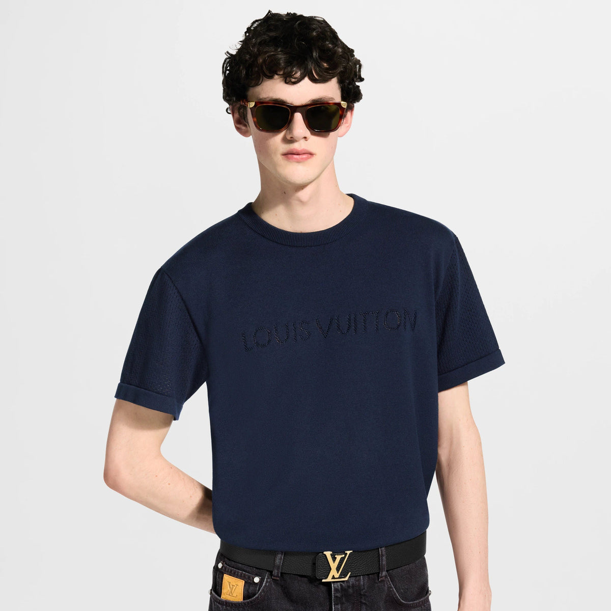 Men's Cotton-Cashmere Short-Sleeved Crewneck