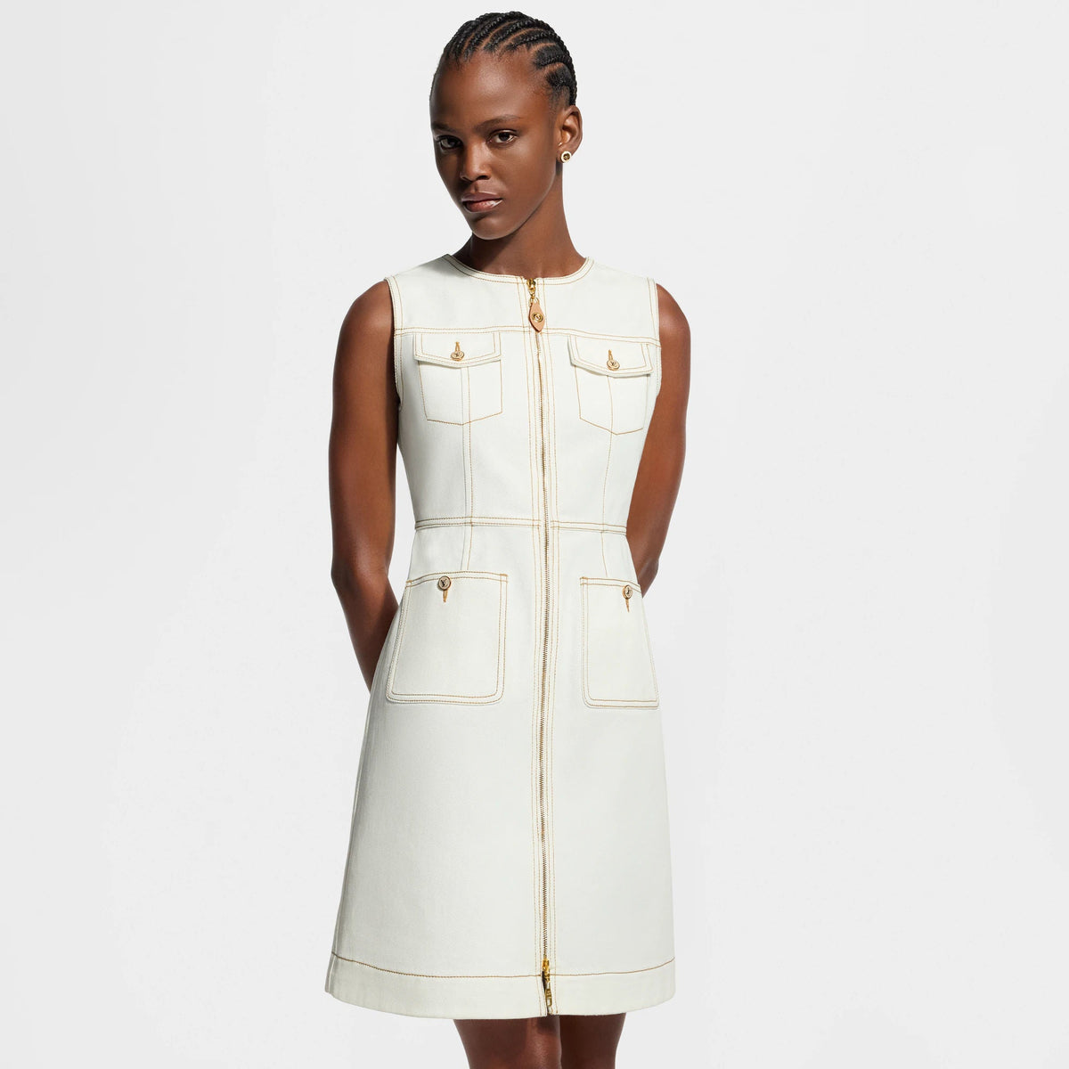 Women's Contrast Stitch Utility Dress