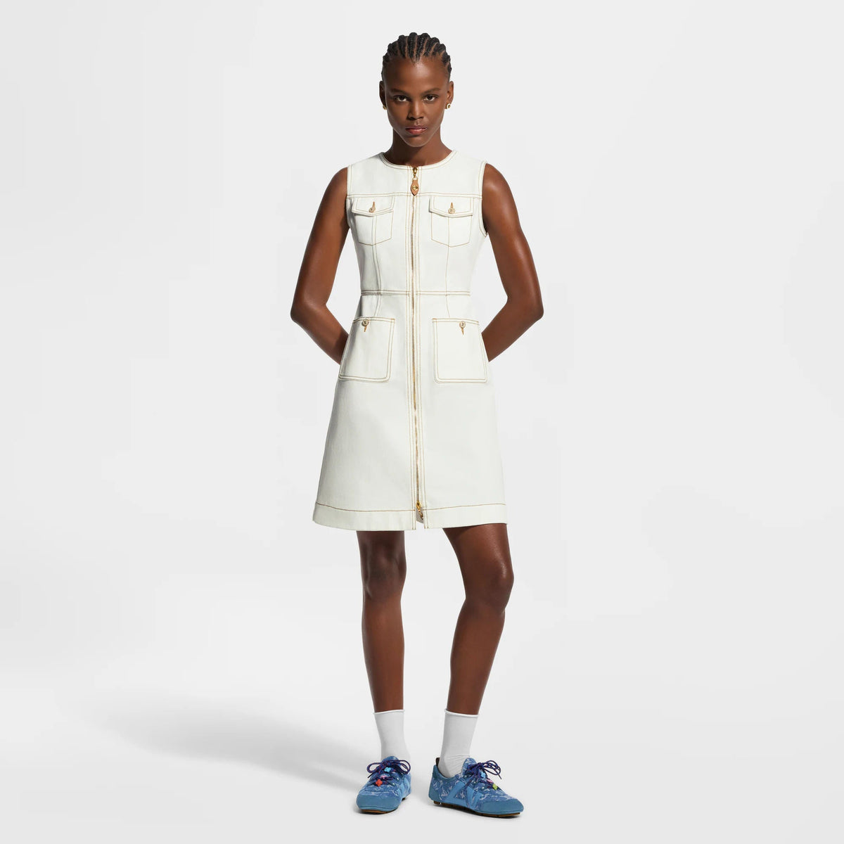 Women's Contrast Stitch Utility Dress