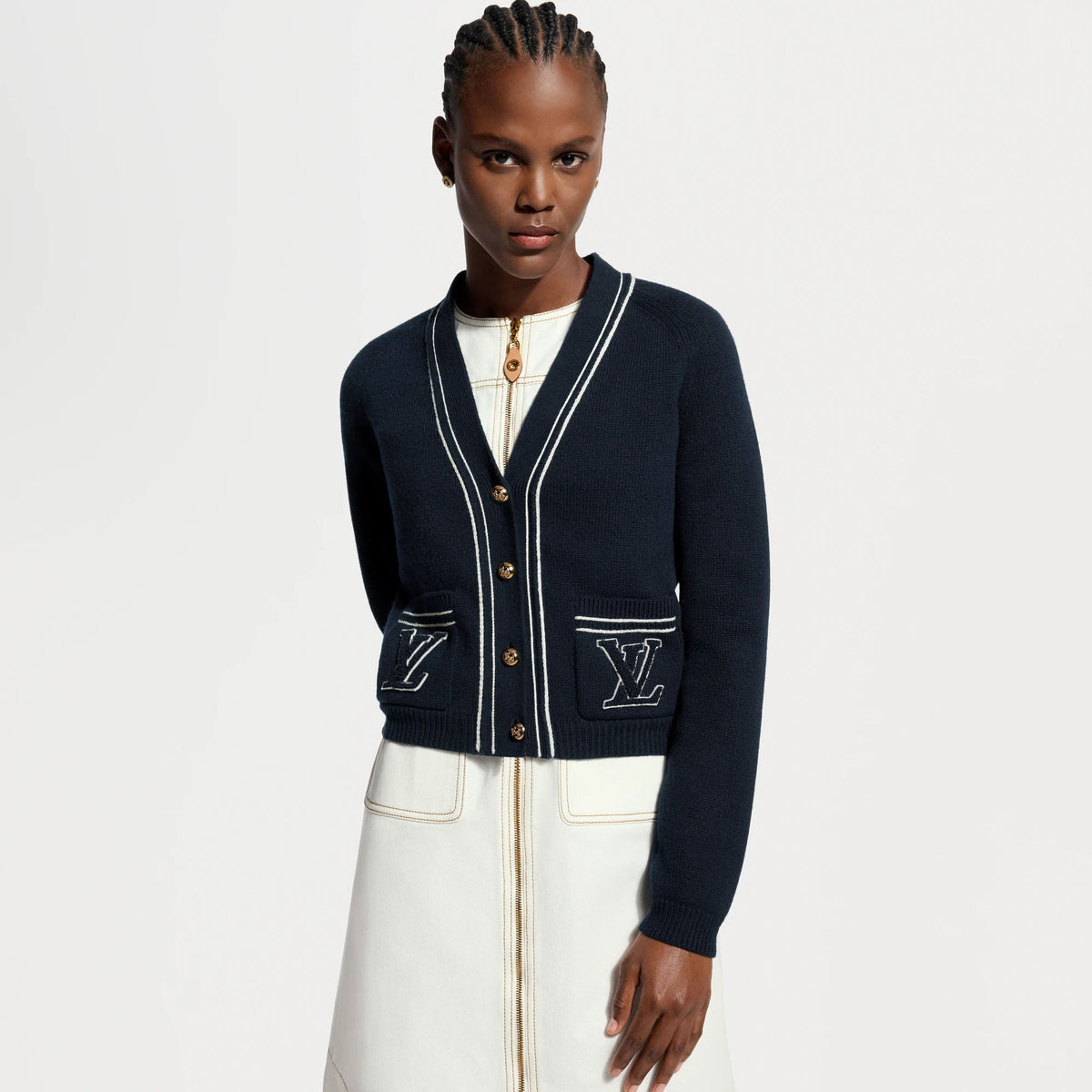Women's Contrast Accent Knit Cardigan