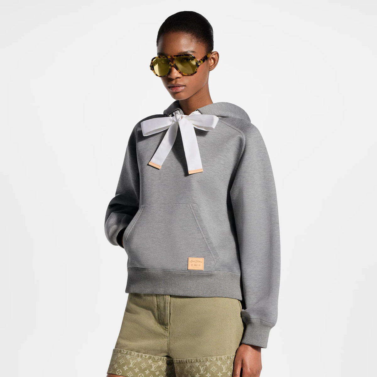 Women's Contrast Drawstring Hoodie