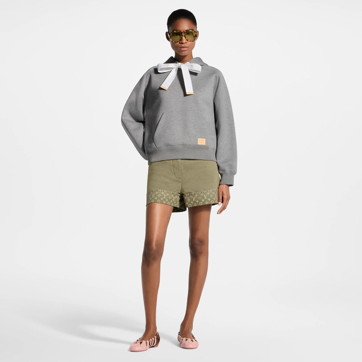 Women's Contrast Drawstring Hoodie