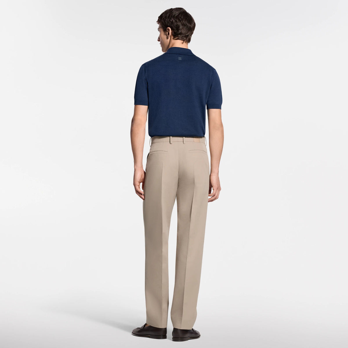 Men's Cotton-Silk Pointelle Polo Shirt