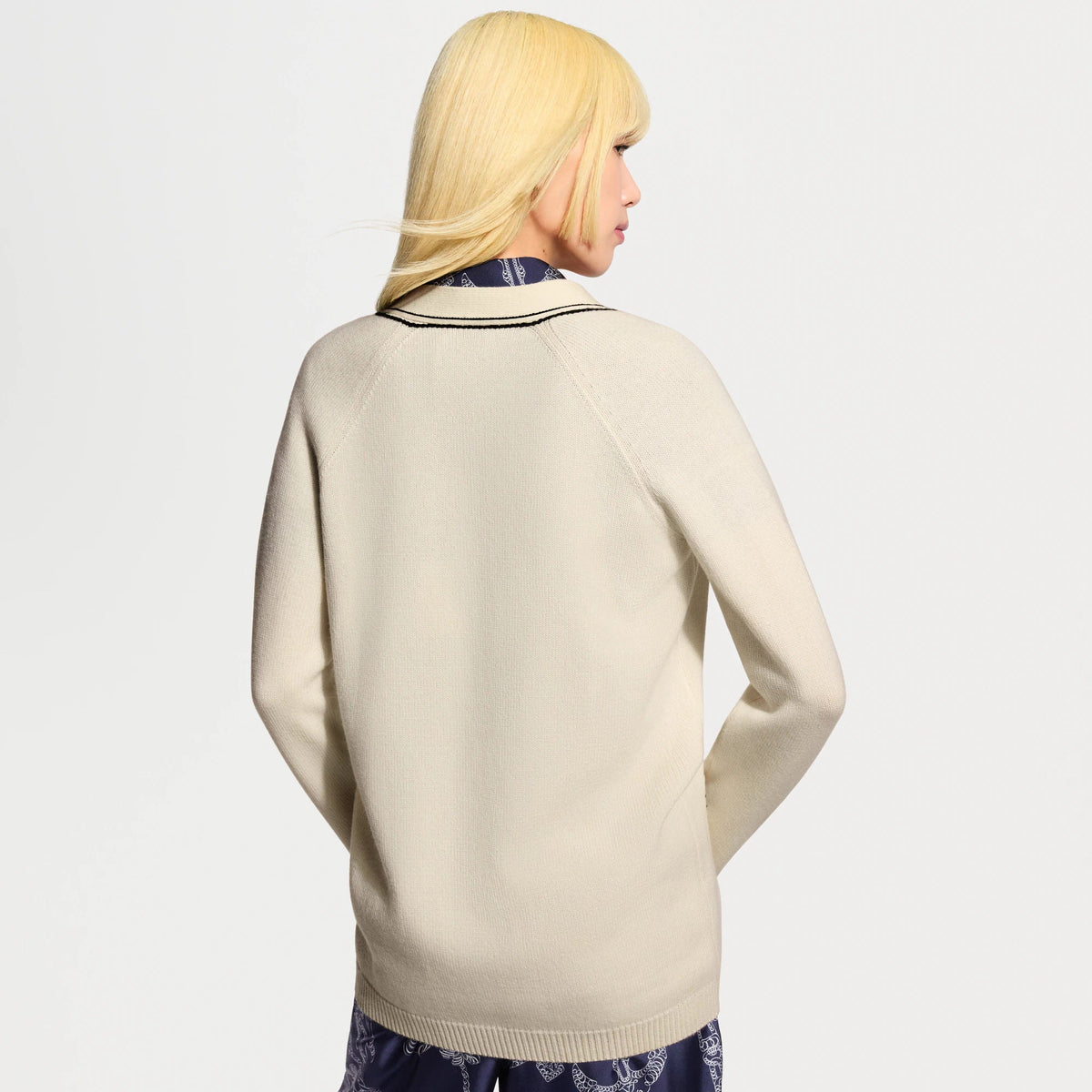 Women's Contrast Accent Oversized Cardigan