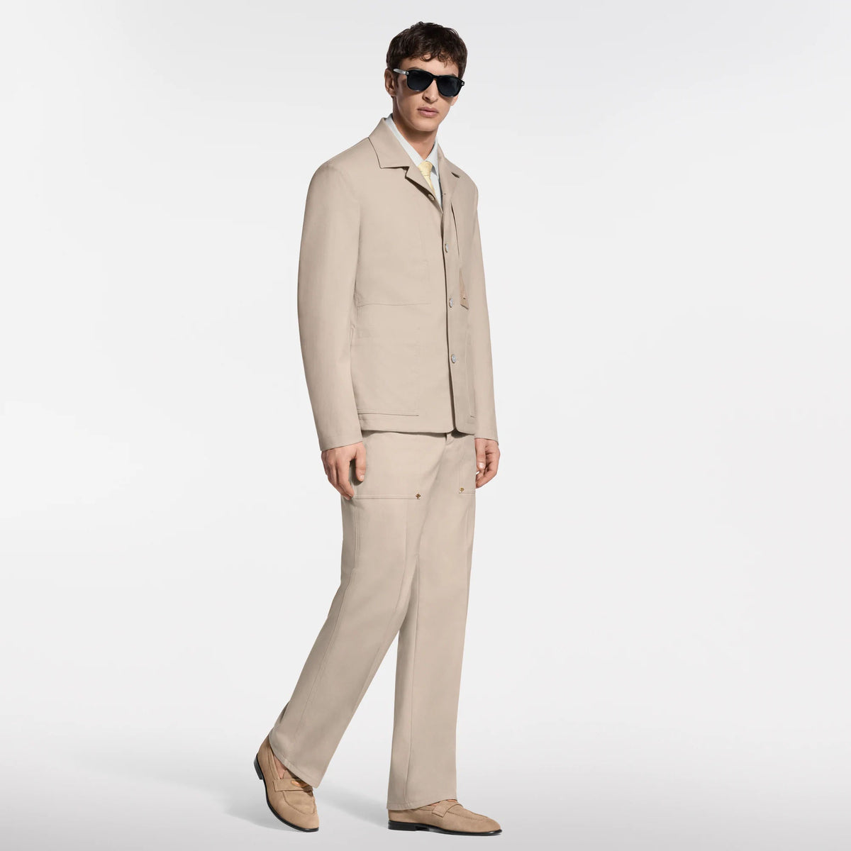 Men's Tailored Cotton Silk Workwear Pants