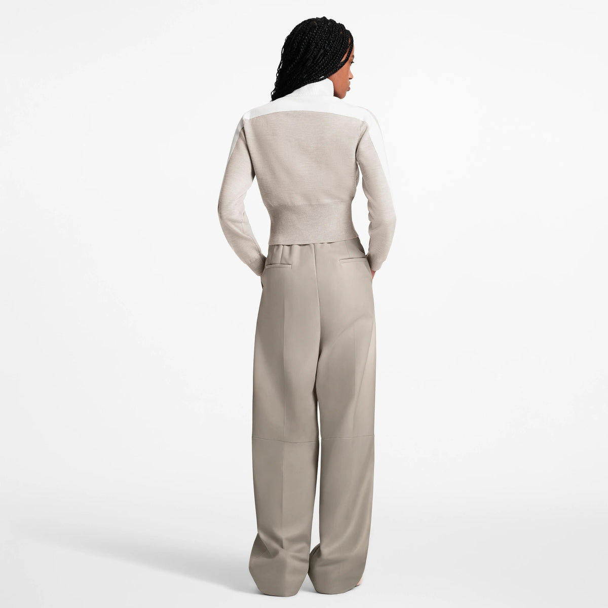 Women's Cropped Color-Blocked Zip-Up Jacket