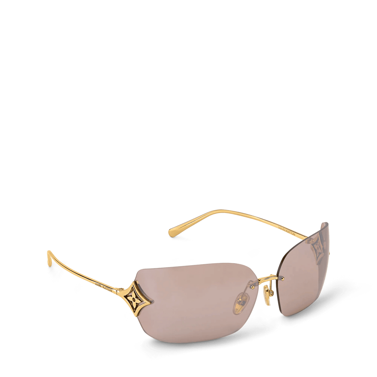 Women's Curvy Flower Rectangle Sunglasses
