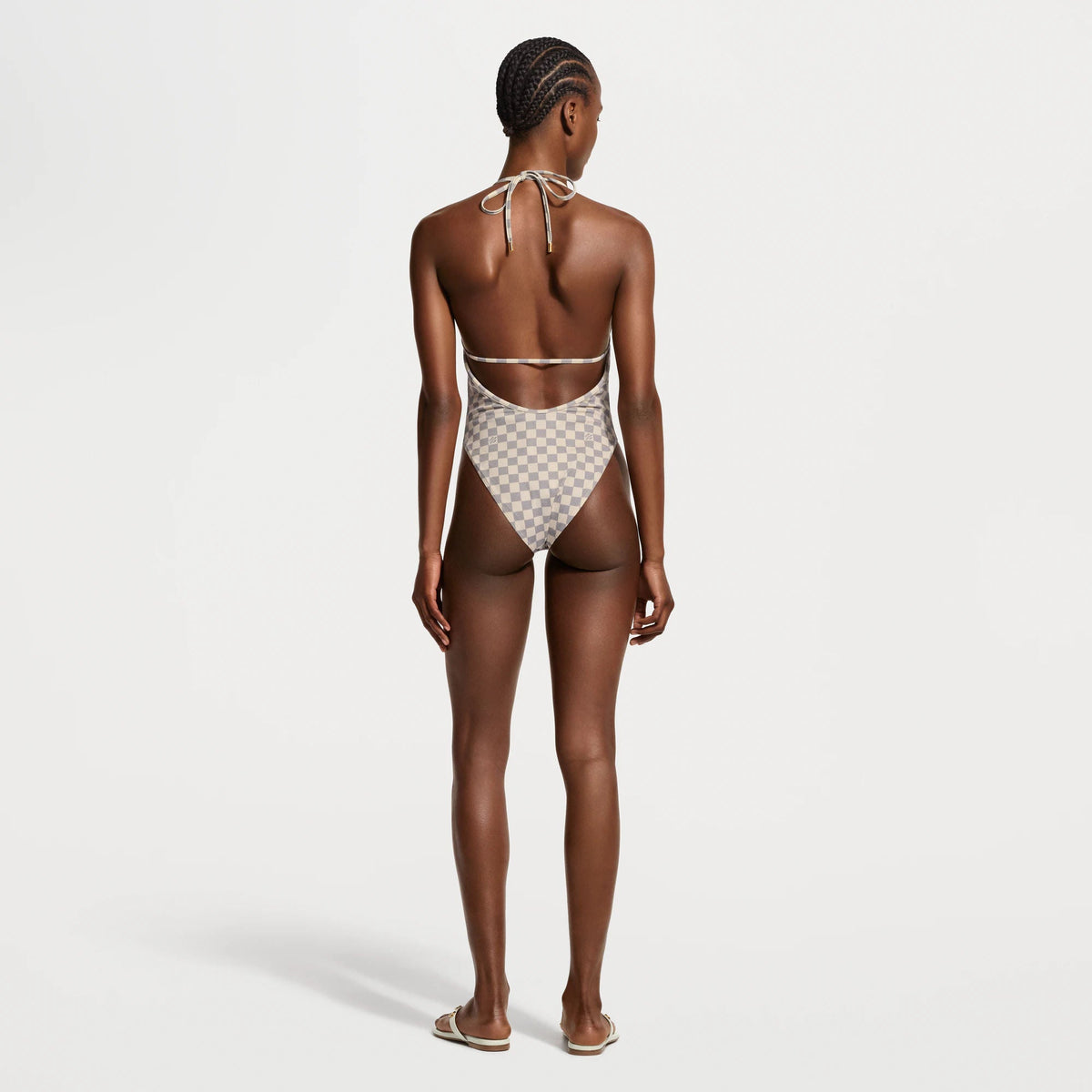 Women's Damier V-Neck Swimsuit