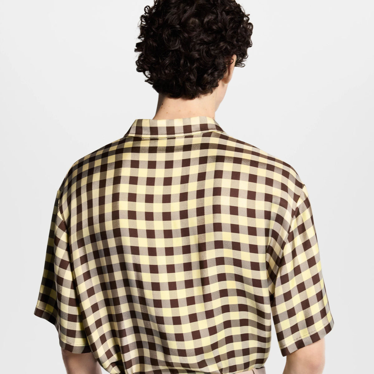 Men's Damier Jacquard Short-Sleeved Shirt