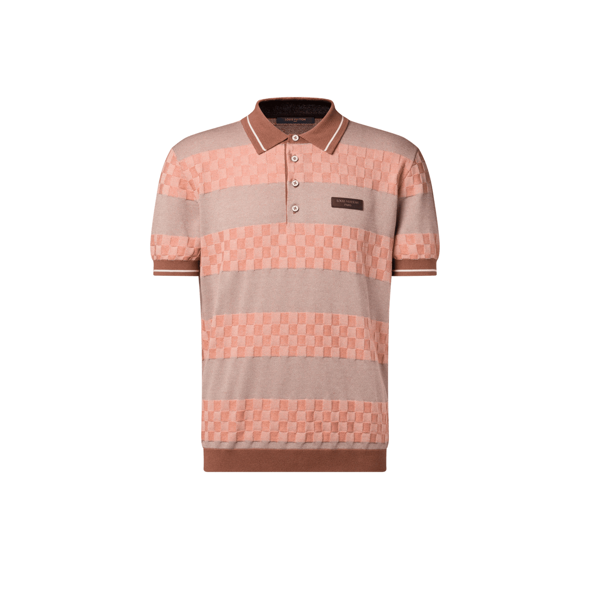 Men's Damier Striped Polo Shirt