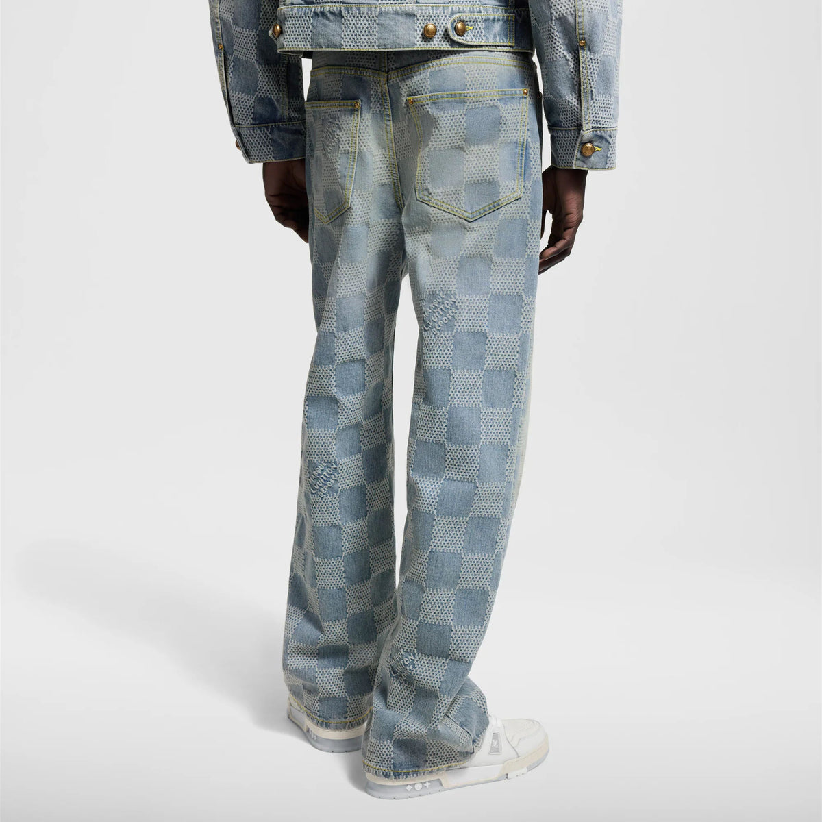 Men's Damier Denim Skate Pants
