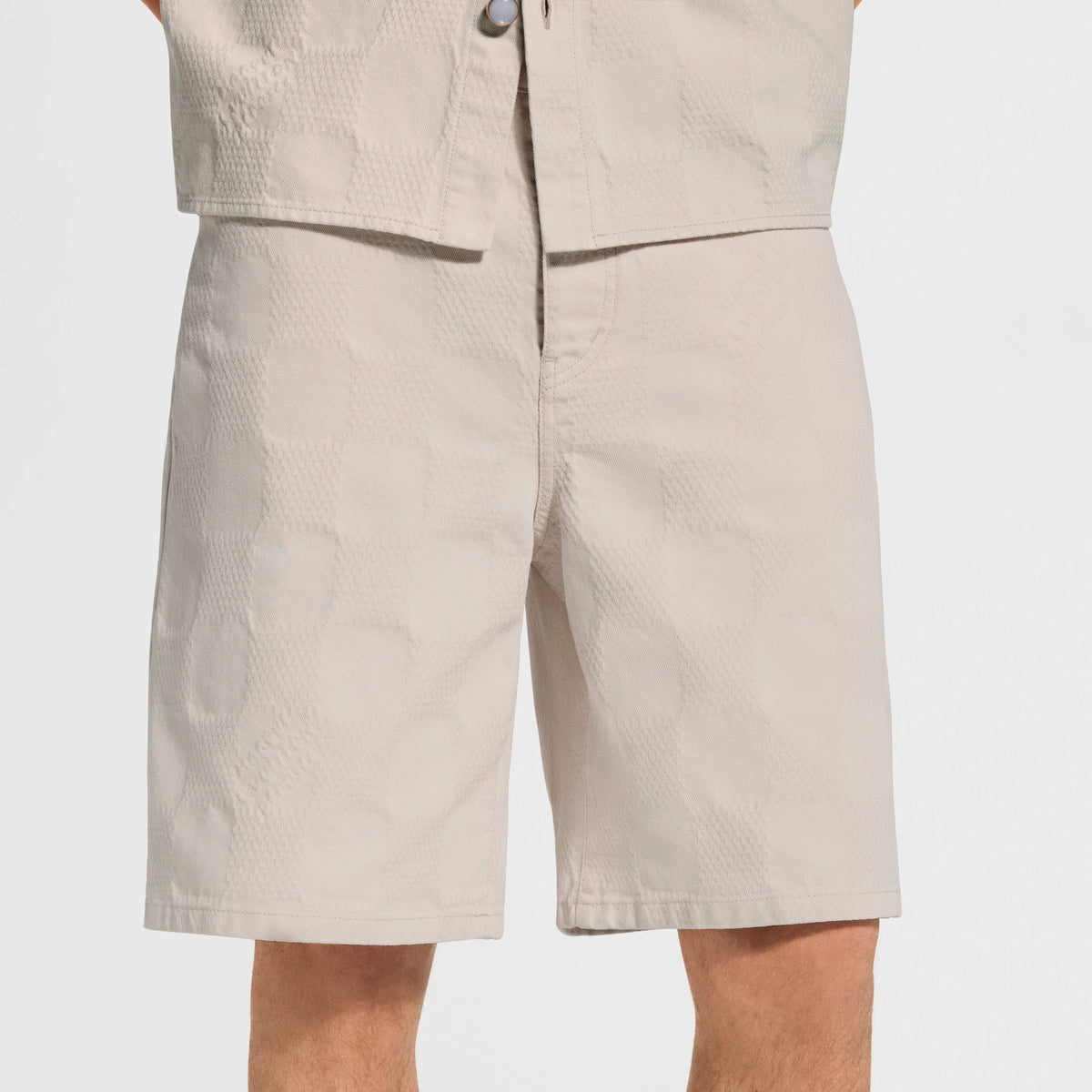Men's Damier 3D Light Denim Shorts