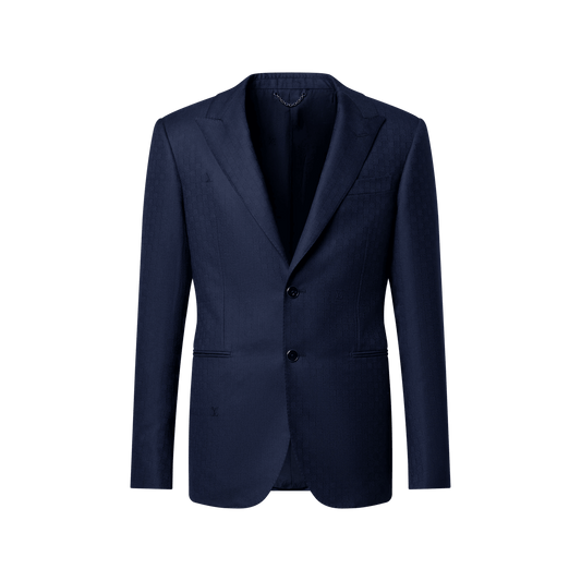 Men's Damier Single-Breasted Pont Neuf Jacket