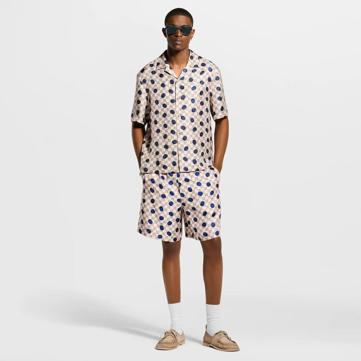 Men's Damier Silk Shorts