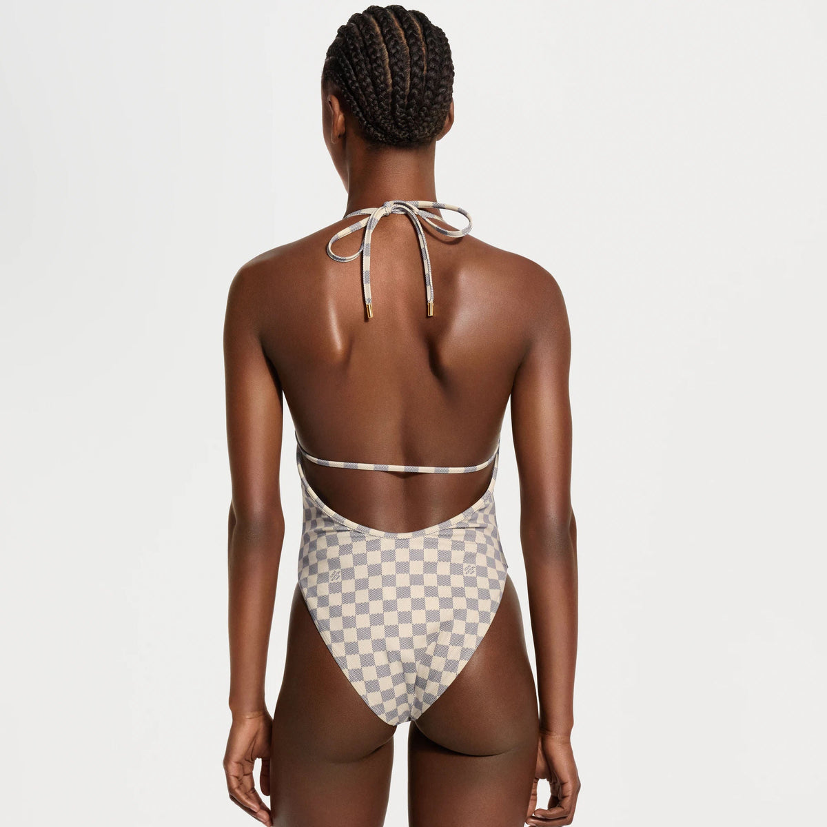 Women's Damier V-Neck Swimsuit