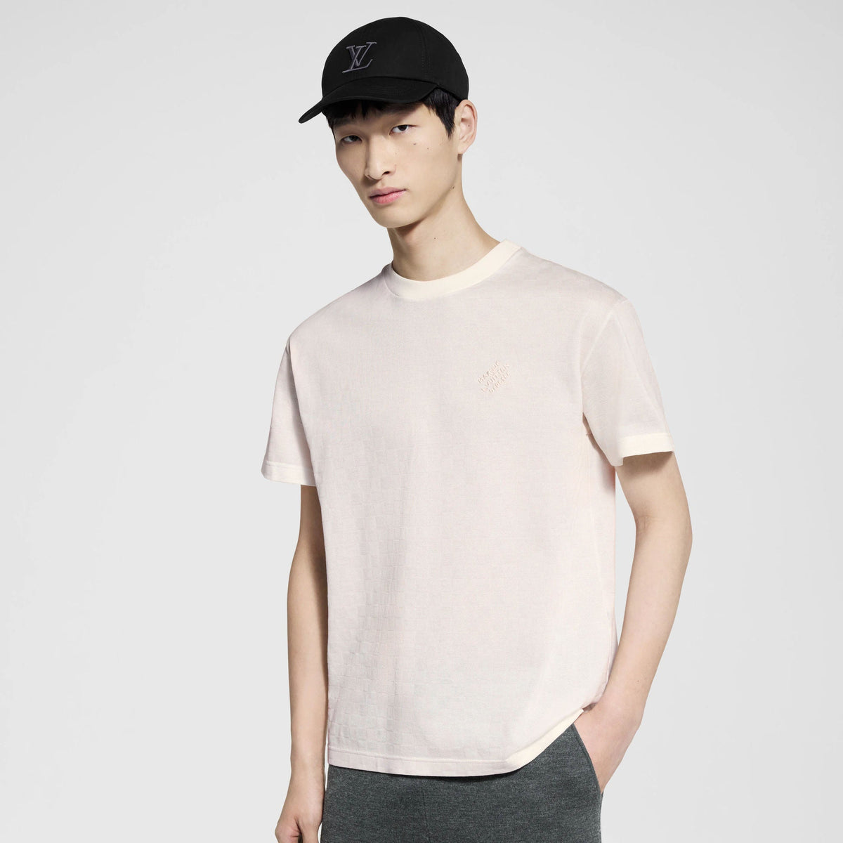 Men's Damier Cotton Pique T-Shirt