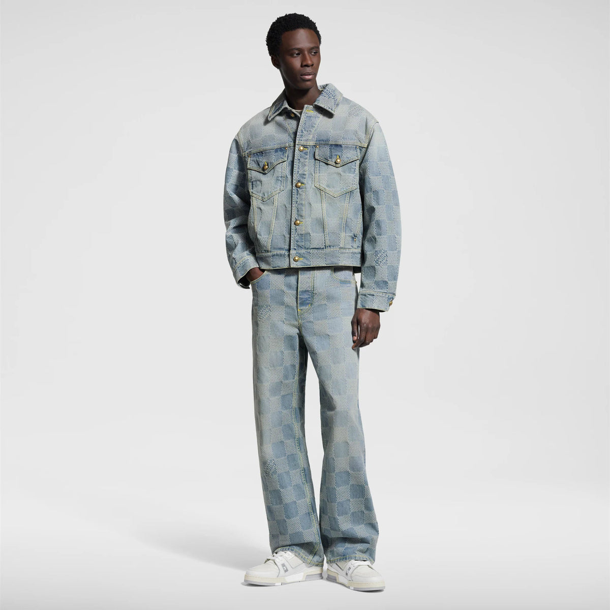 Men's Damier Denim Skate Pants