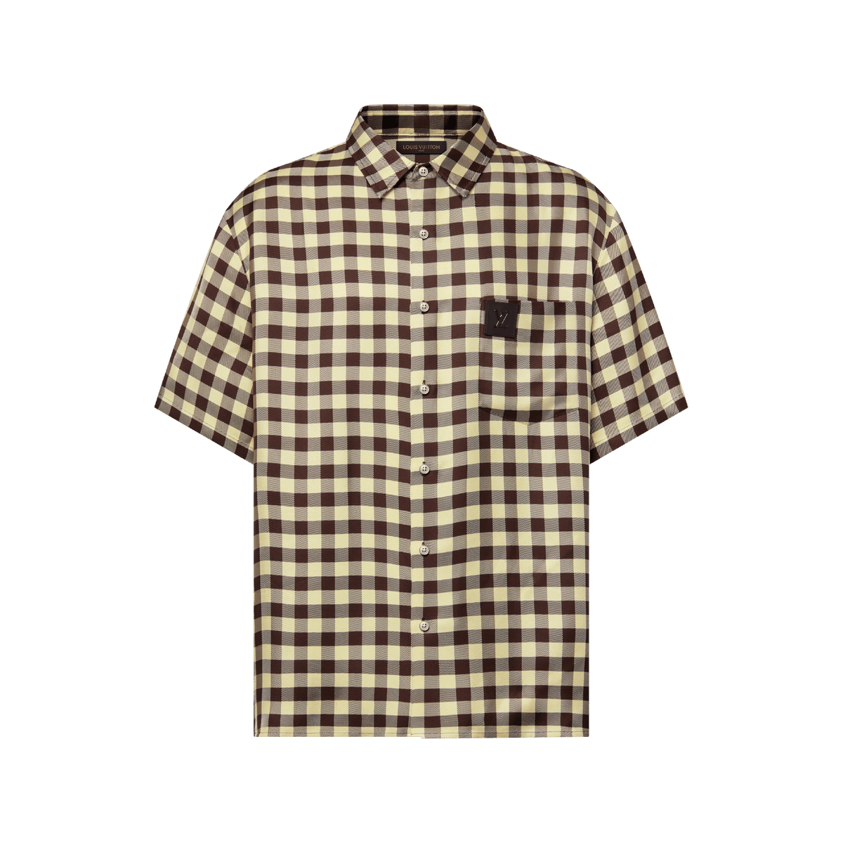 Men's Damier Jacquard Short-Sleeved Shirt
