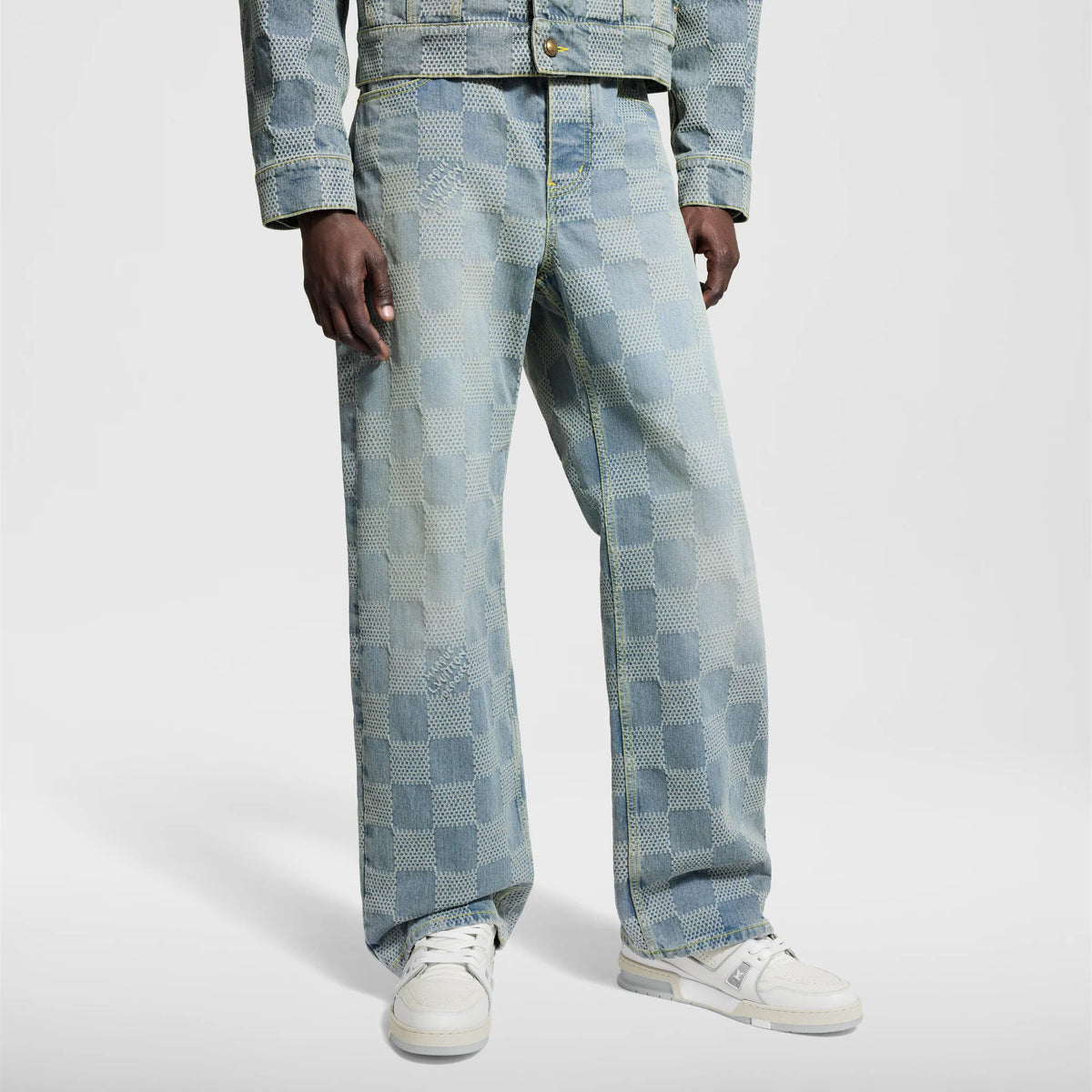 Men's Damier Denim Skate Pants