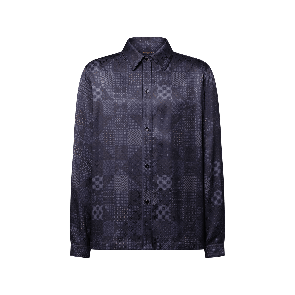 Men's Damier Silk Blend Pajama Shirt