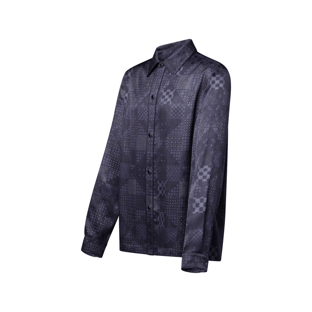 Men's Damier Silk Blend Pajama Shirt