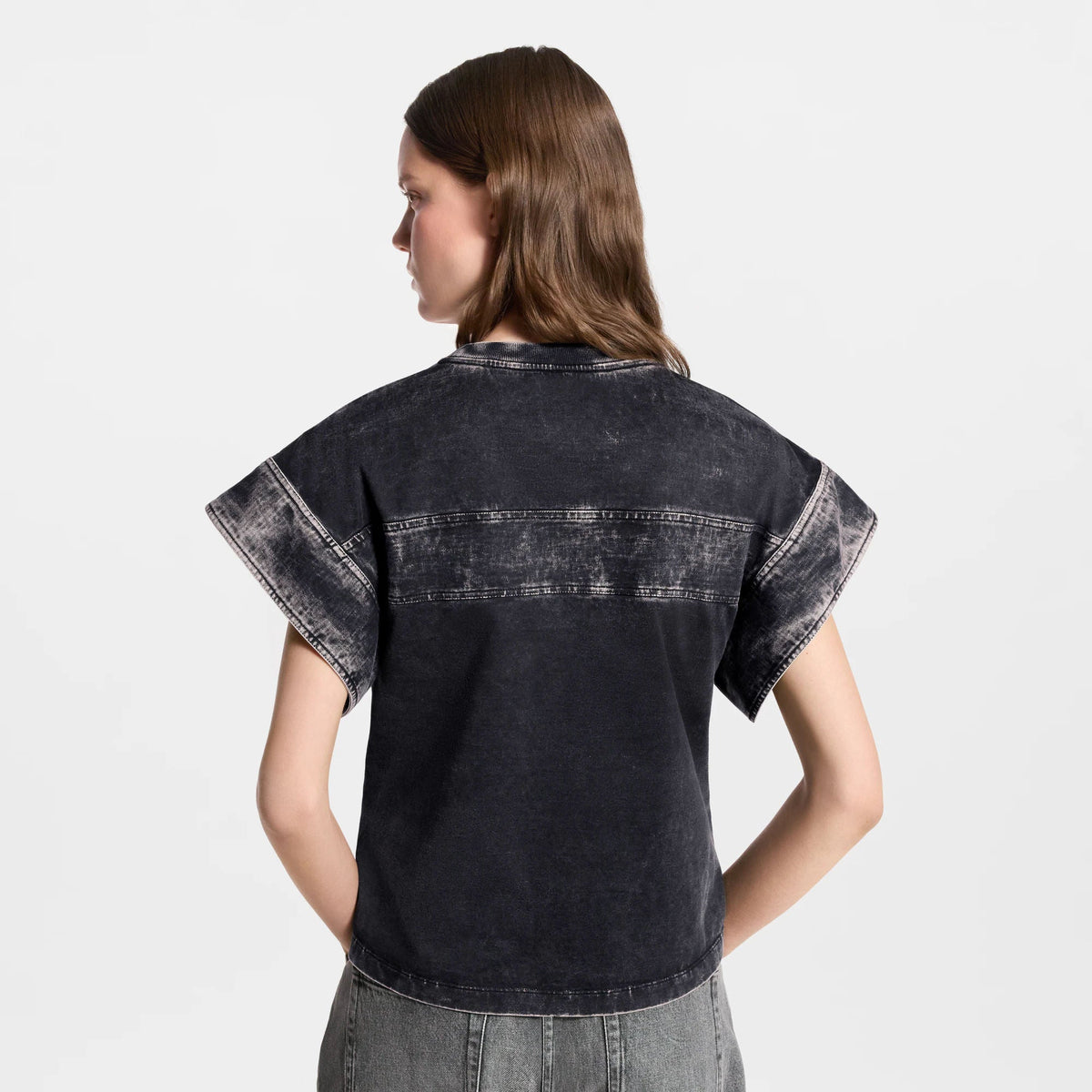 Women's Denim Patchwork T-Shirt