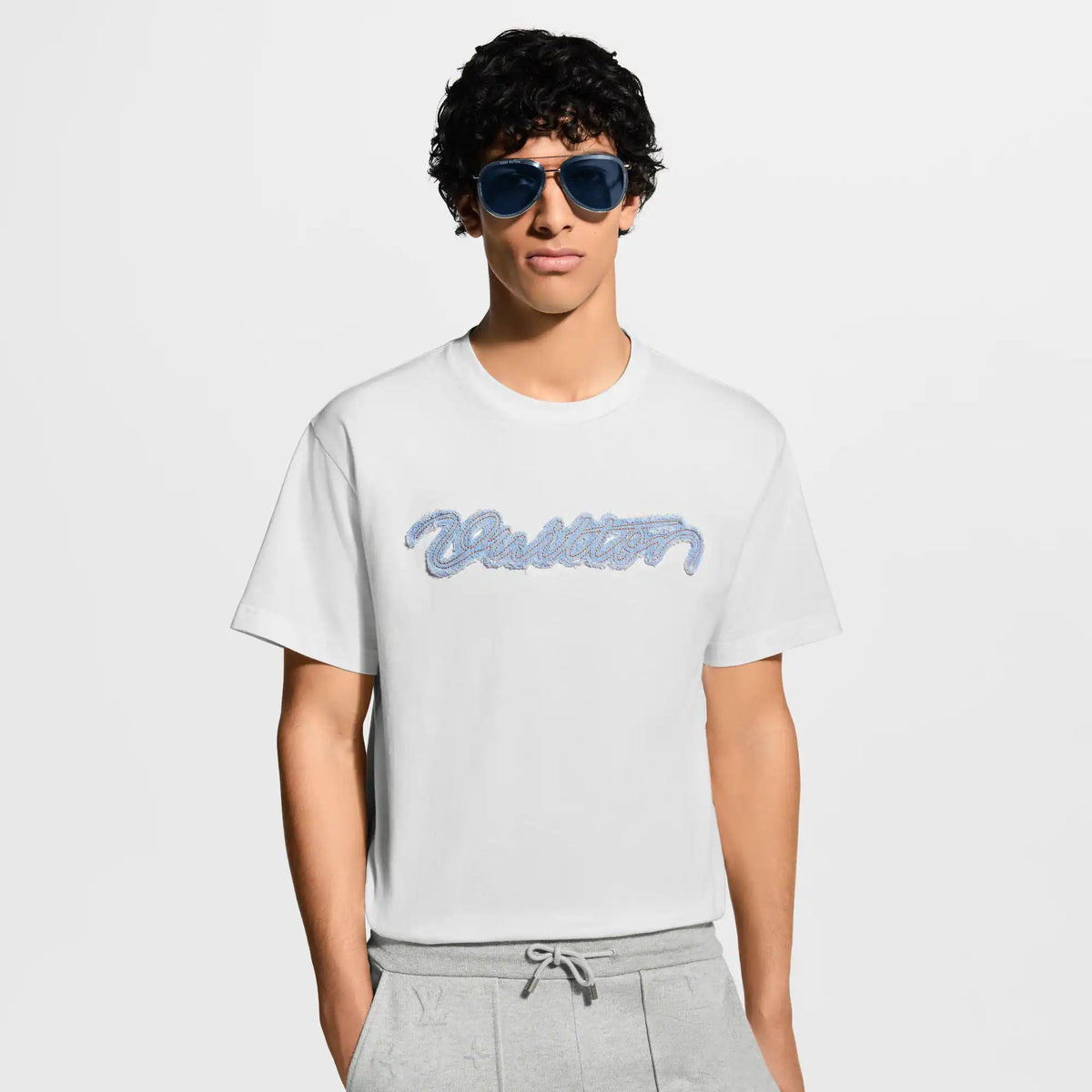 Men's Denim Signature Short-Sleeved Crewneck