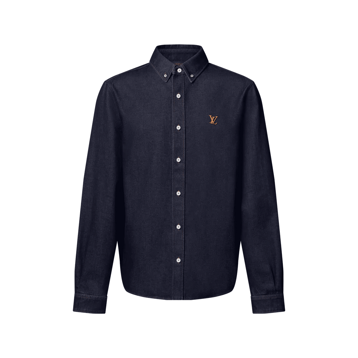 Men's Denim Long-Sleeved Shirt