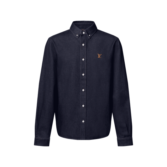 Men's Denim Long-Sleeved Shirt