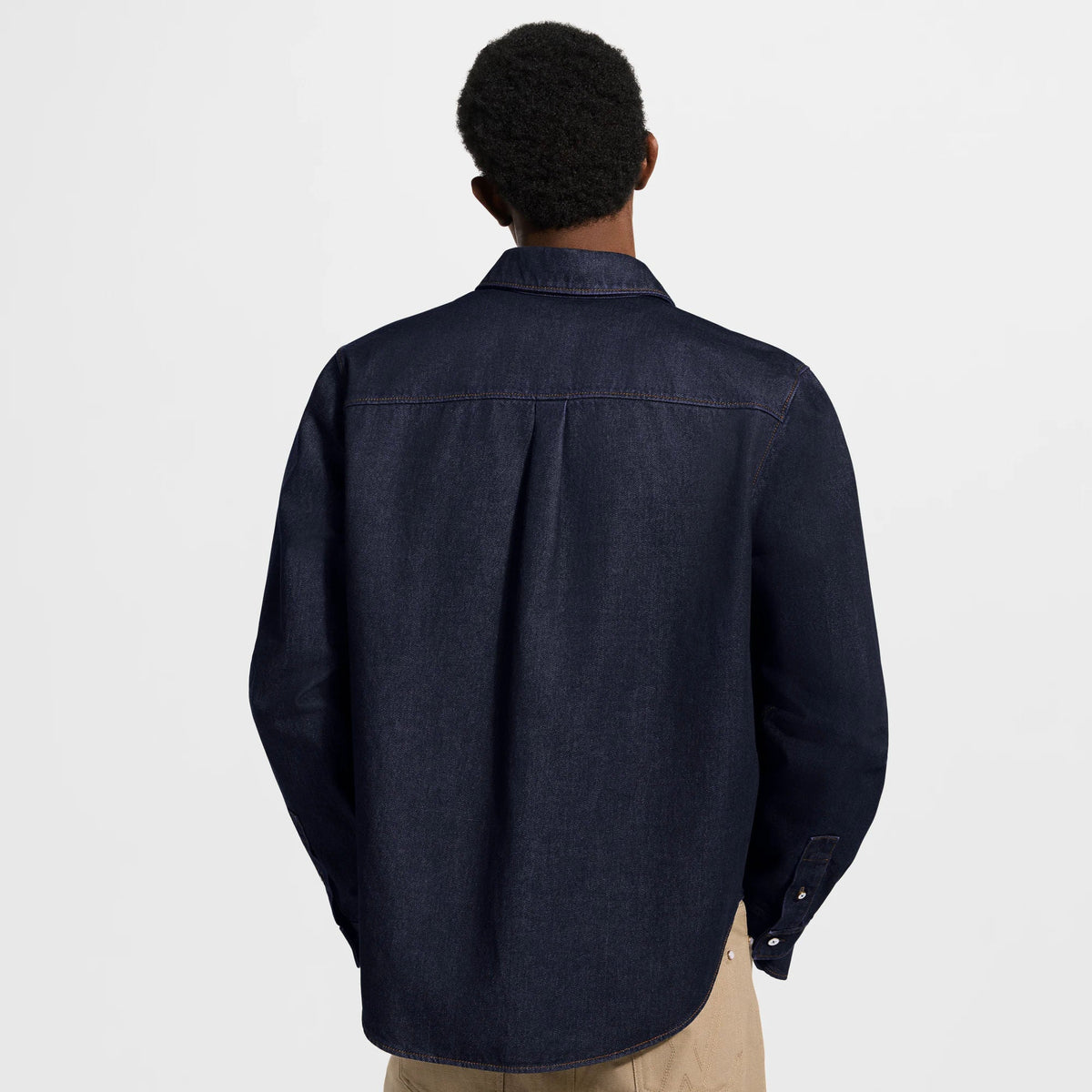 Men's Denim Long-Sleeved Shirt