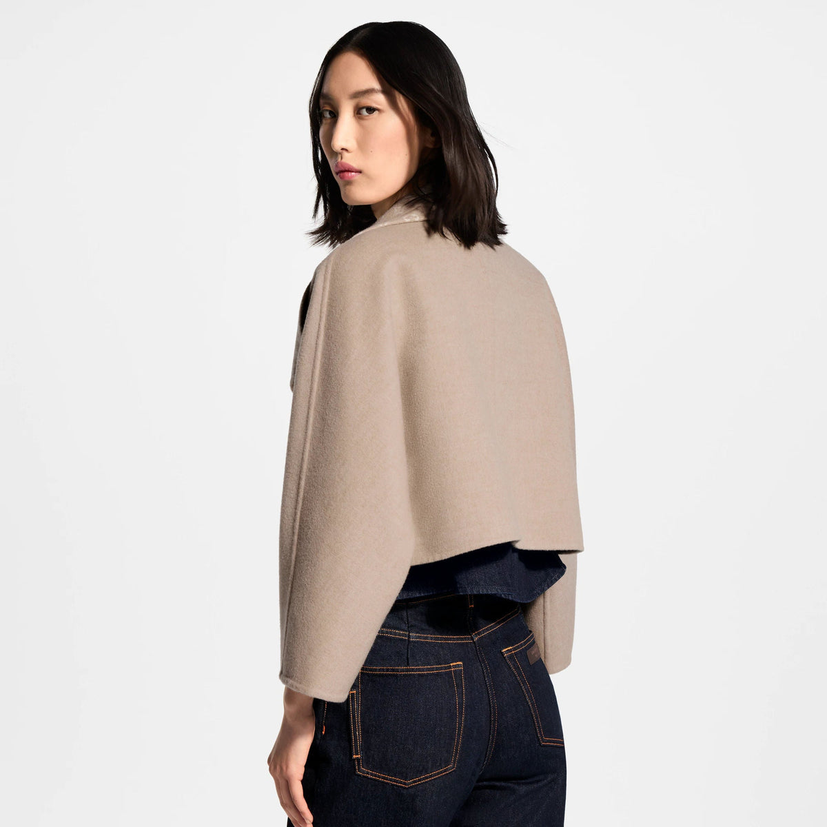 Women's Double Face Cropped Coat
