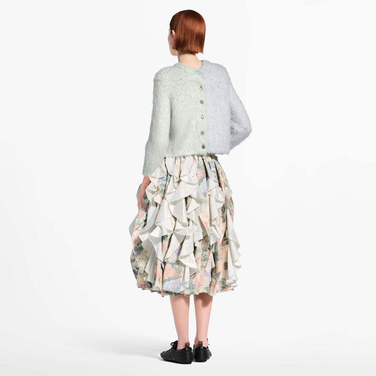 Women's Double Jewel Button Brushed Cardigan