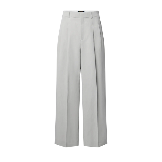 Men's Double-Pleated Wide-Leg Pants