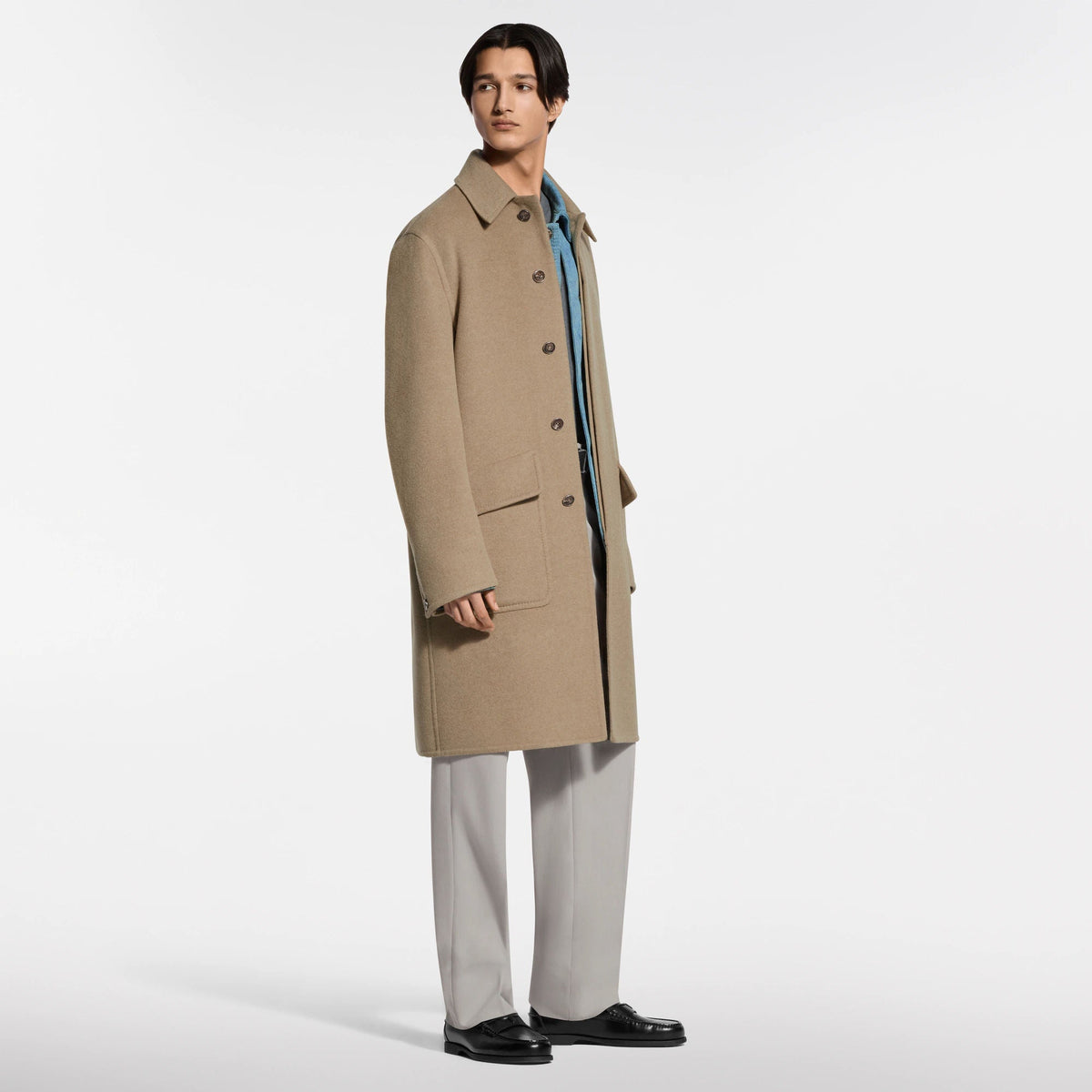 Men's Double Face Cashmere Car Coat
