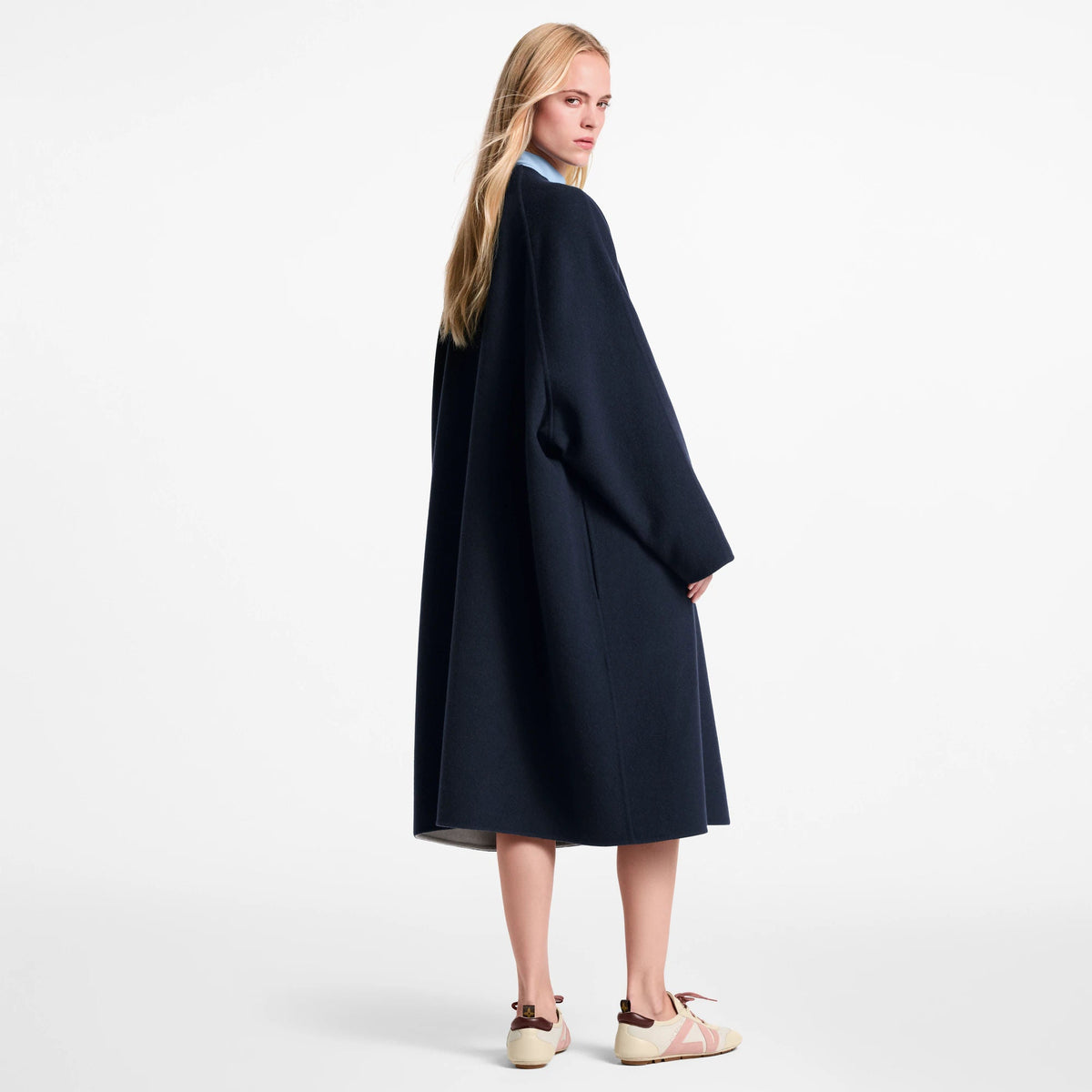 Women's Drape Front Long Coat