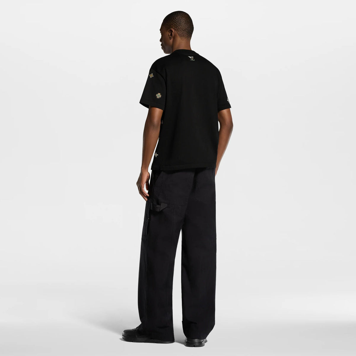 Men's Embellished Cotton Short-Sleeved Crewneck