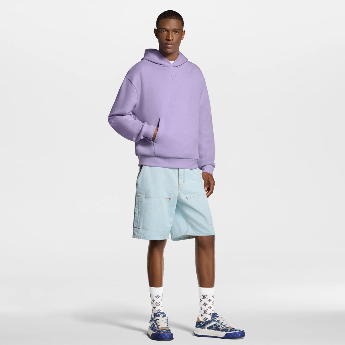 Men's Embossed Signature Cotton Hoodie