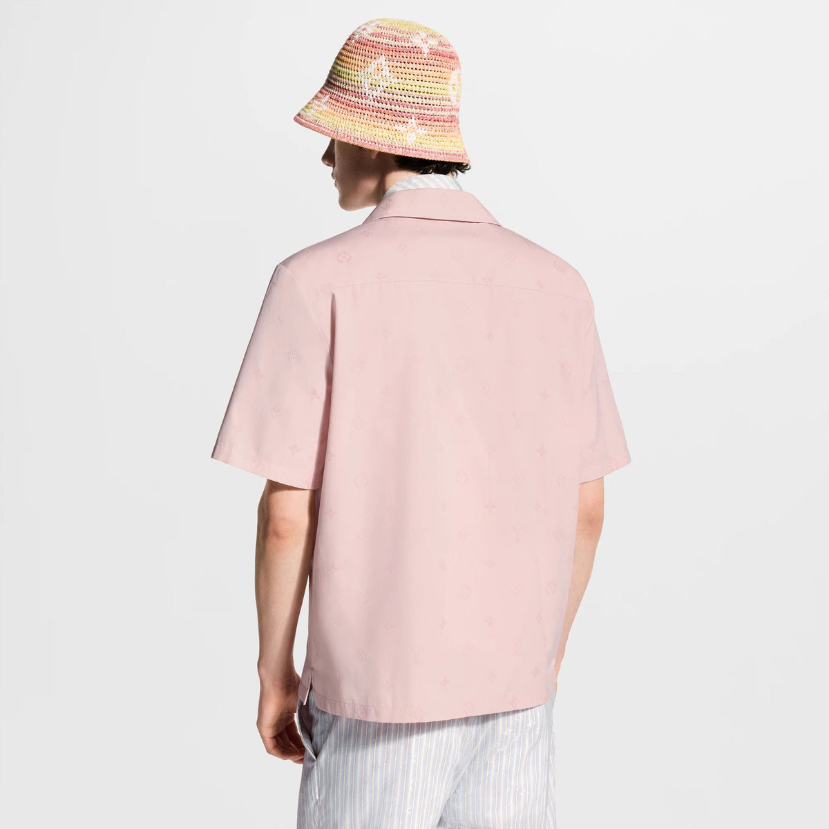 Men's Embroidered Open Collar Short-Sleeved Shirt