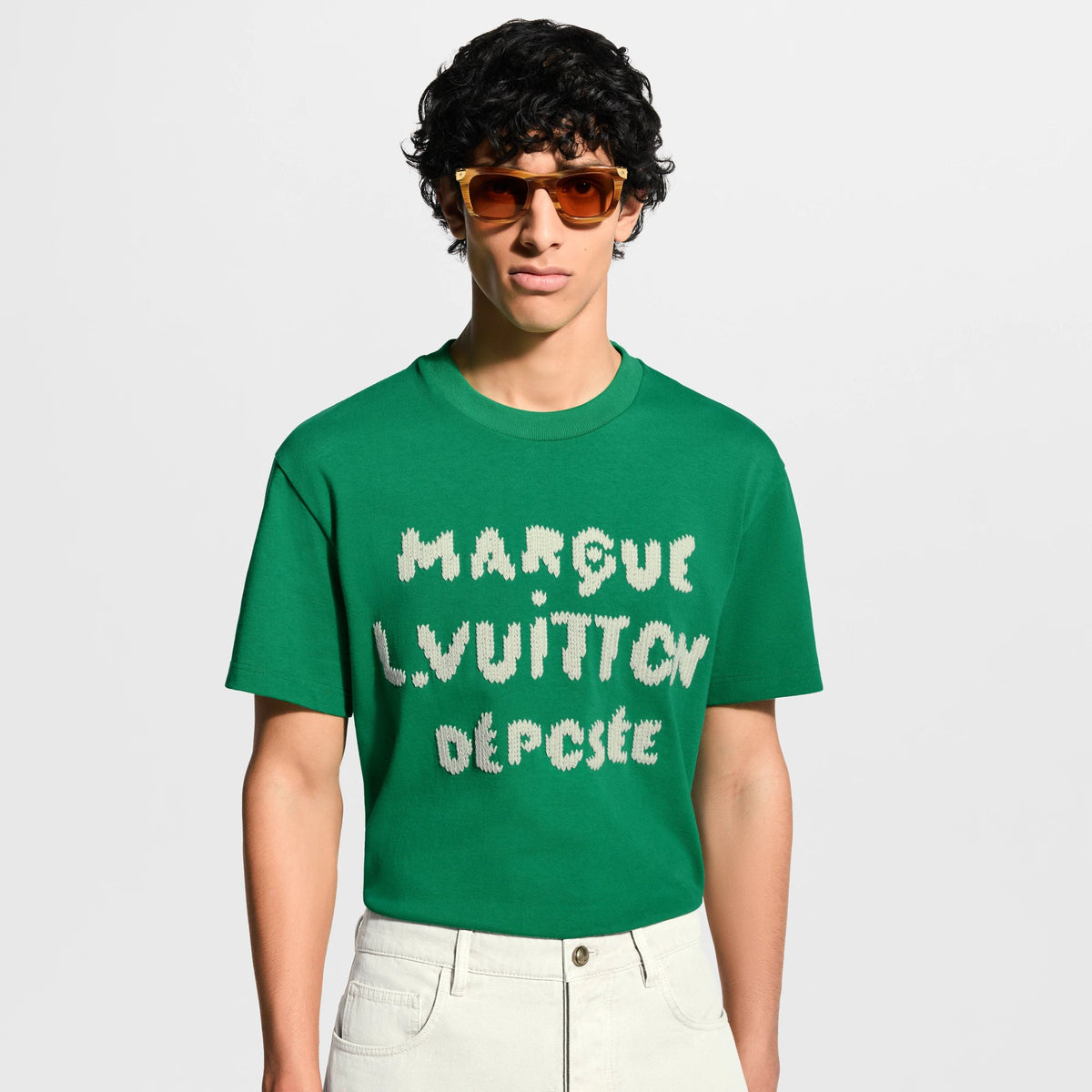 Men's Embroidered Signature Short-Sleeved T-Shirt