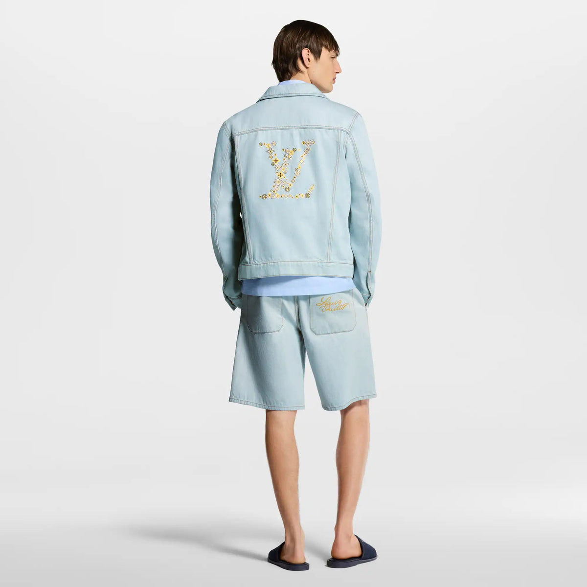 Men's Embroidered Signature Denim Workwear Blouson
