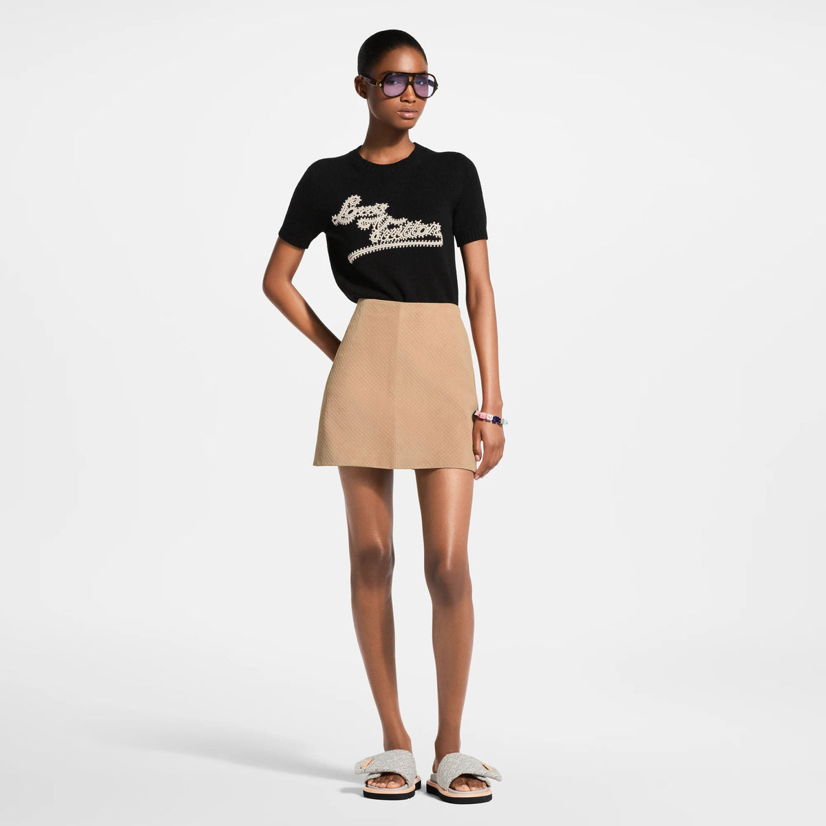Women's Embroidered Signature Knit Top