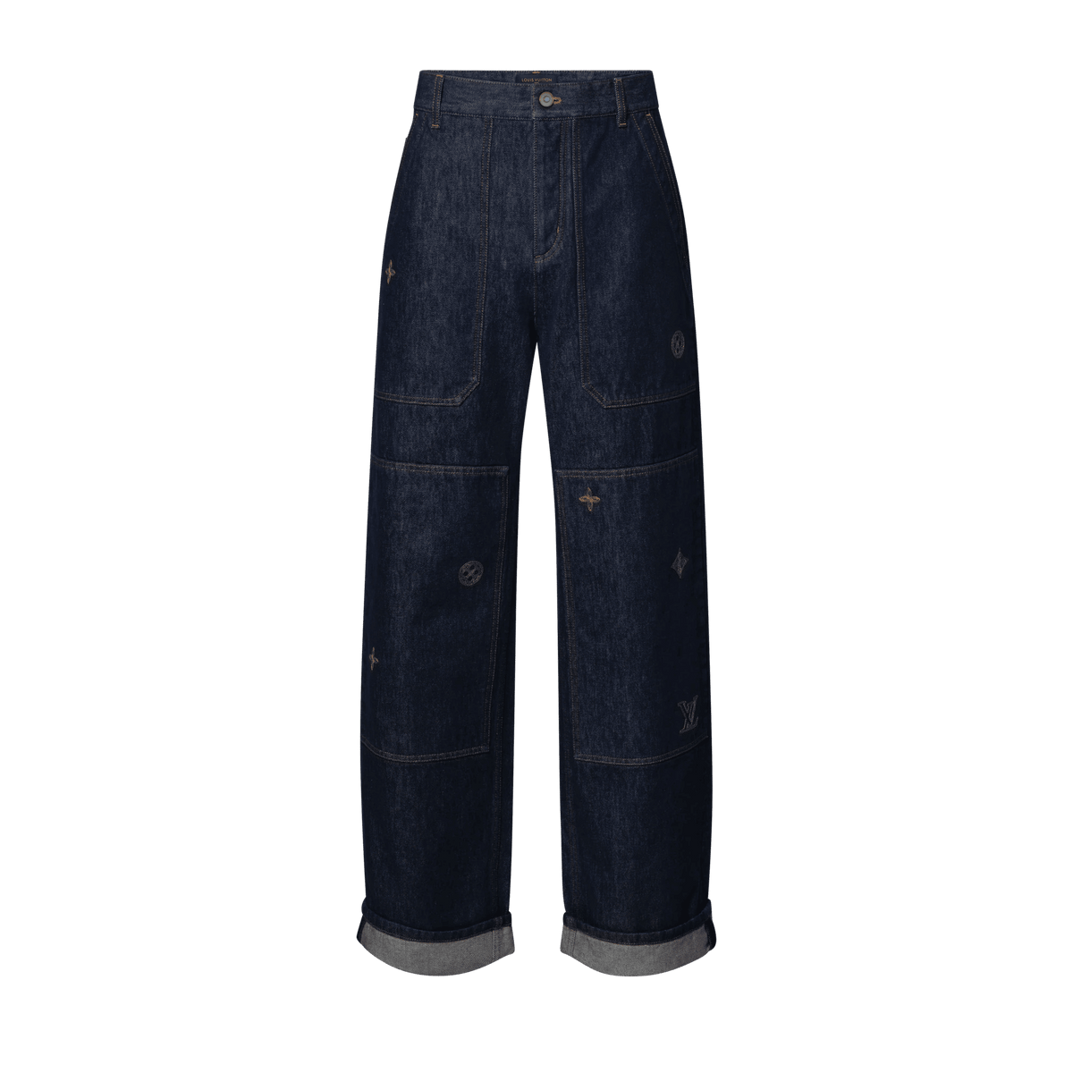 Men's Embroidered Signature Denim Pants