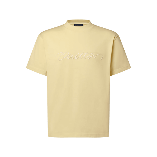 Men's Embroidered Cotton Short-Sleeved Crewneck