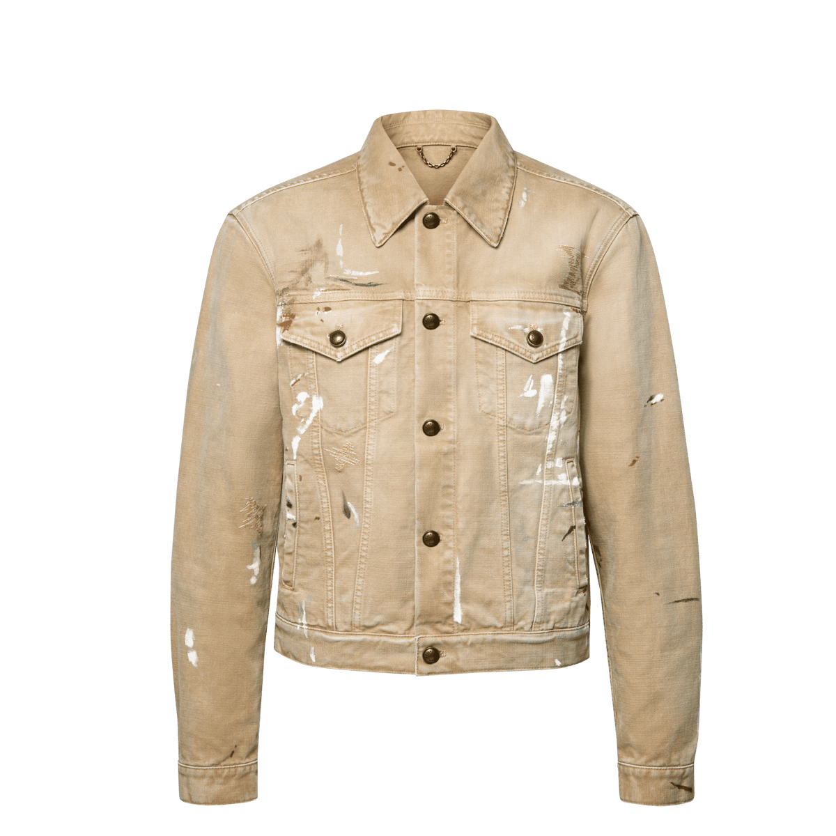Men's Embellished Denim Trucker Jacket